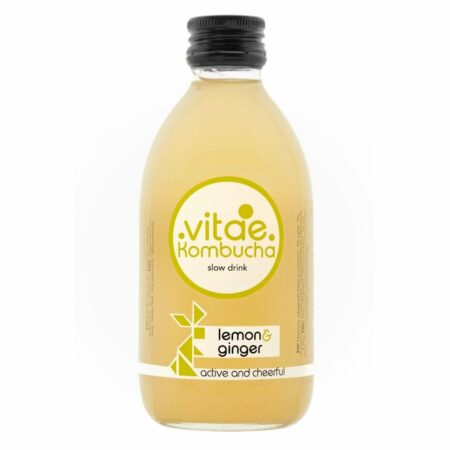 Kombucha Lemon and Ginger 500ml Vitae Eco