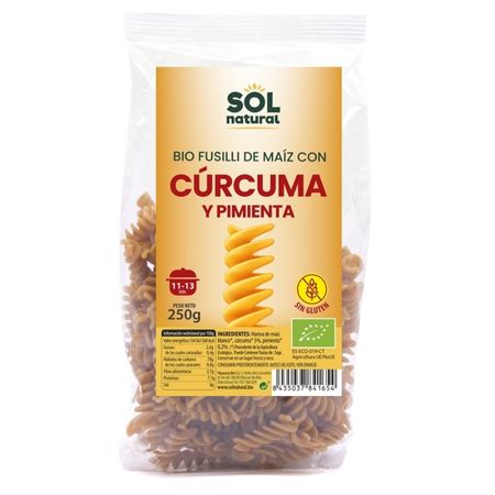 Gluten-free rice and turmeric spirals 250gr eco