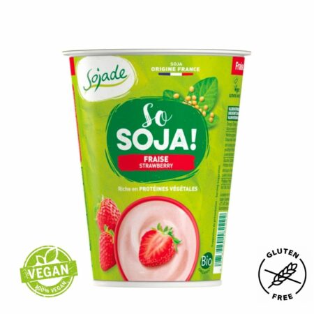 Natural Soybean Yogurt and Strawberry 400gr Sojade Eco