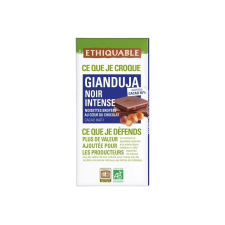 121619801 Xocolata Gianduja Noir Intense 55% Haiti Ethiquable Eco