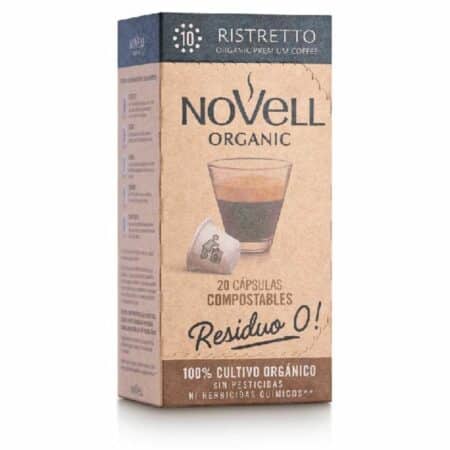 Cafè Càpsules Compostables Ristretto (10unitats) Intensitat 10 Novell