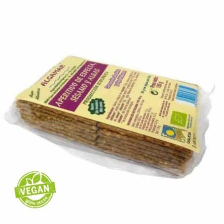 Crackers D'espelta I Ssesam Amb Algues 160gr Algamar Eco