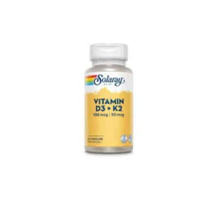 Vitamina D3+k2(mk7) 4000ui 50mcg 60caps Solaray