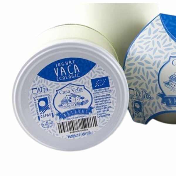 yogur de vaca natural 475gr claperol eco