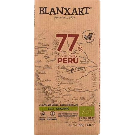 111000153 Xocolata Negre 77% Perú 80g Blanxart Eco