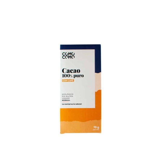 126199358 Cacau 100% Pur Amb Cafè 70g Comocomo Eco