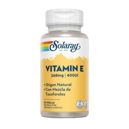 134213700 Vitamina E 268mg 400ui 50 Perlas Solaray