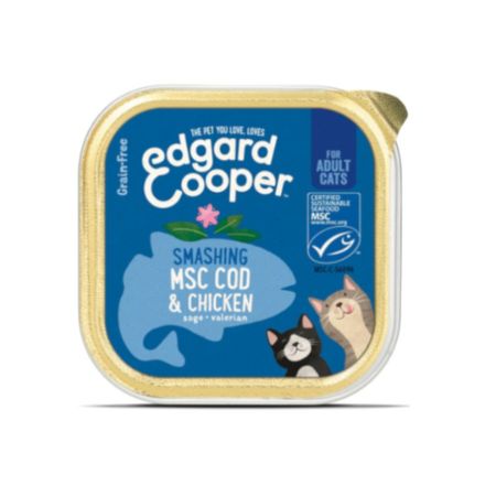 Boîte de morue et poulet 85gr Edgar Cooper