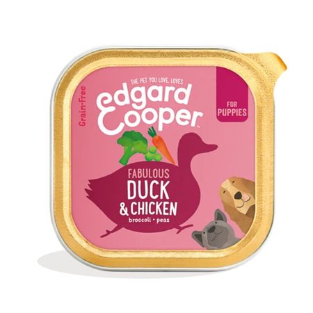 Edgard & Cooper Nourriture humide sans céréales pour chiots de canard et de poulet 150gr