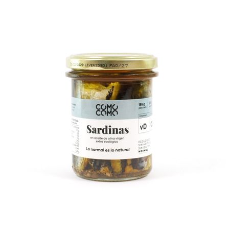 Sardines à l’huile d’olive extra vierge 195 g Comocomo Eco