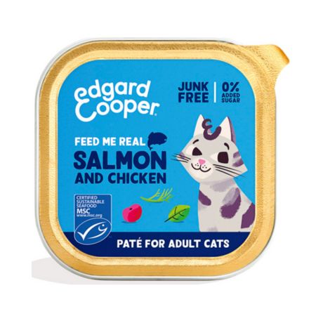 Terrina Salmon And Chicken 85g Adult Cats Edgard Cooper