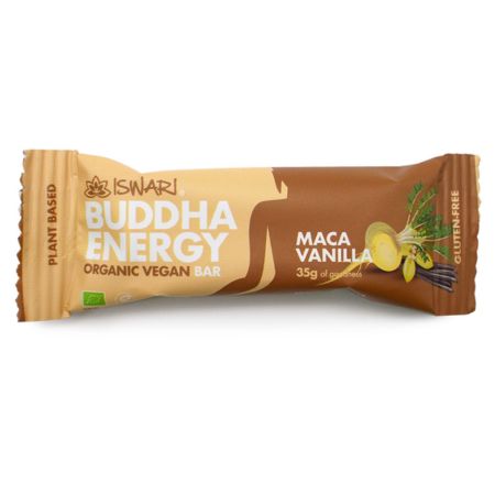 120858715 Barreta Buddha Energy Maca Vainilla 35gr Iswari Eco