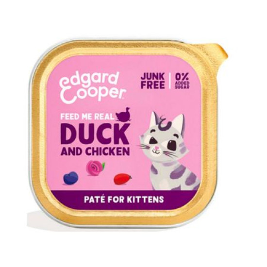 Duck and Chicken Paté for Kitten Cats 85g Edgar Cooper - Mascotas