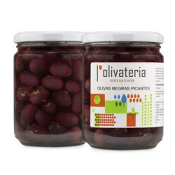 Aceitunas Negres Picantes 435gr Olivateria ECO