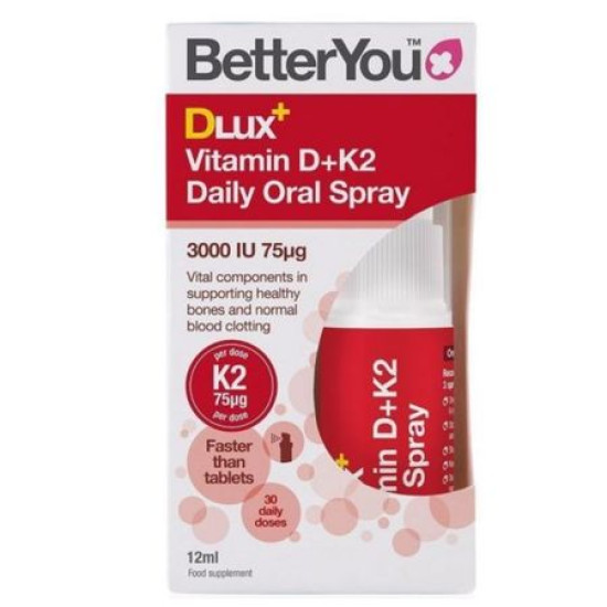 D3000+K2 spray buccal 12ml BetterYou - Vitamins and minerals