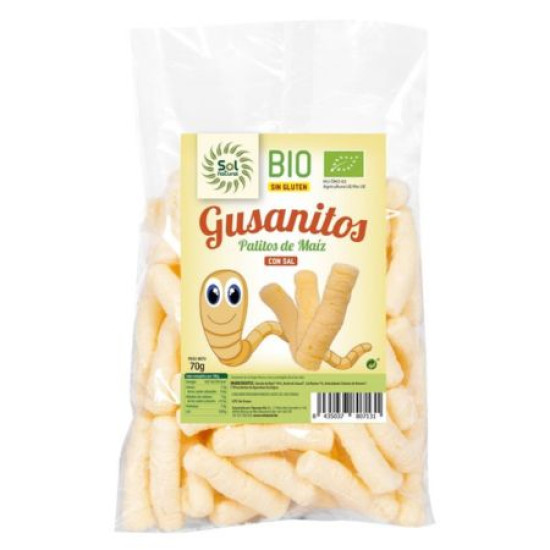 Gusanitos de Maïs Sans Gluten 70gr Sol Natural ECO - Biscuits