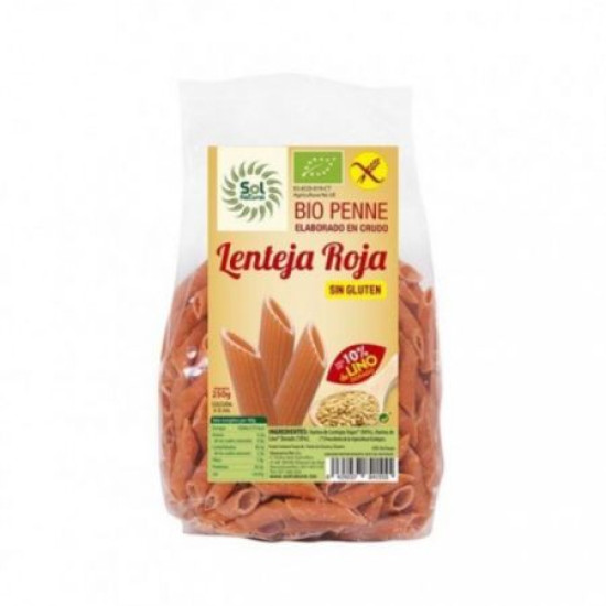 Macaroni Aux Lentilles Rouges Sans Gluten 250gr Sol Natural ECO - Pâtes
