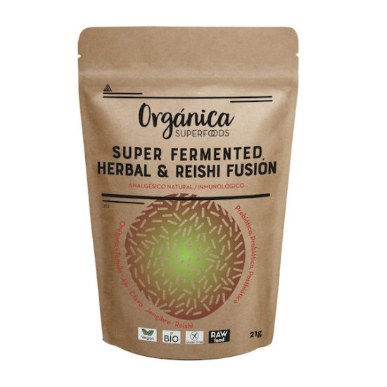 Super Fermented Herbal y Reishi Fusion 21gr Organica Superfood ECO - Hongos y setas medicinales