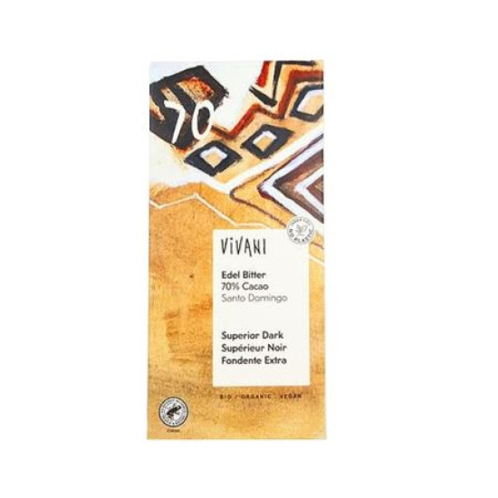 Dark Chocolate 70% Santo Domingo 100gr Vivani ECO - Chocolate and Caramels