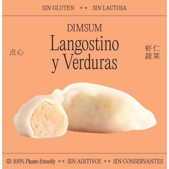 Dimsum de llagostí i verdures 5 Unit Sense Gluten Wong Family - Plats Preparats Congelats