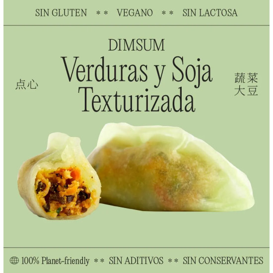 Dimsum Verdures i Soia texturada 5 Unit Sense Gluten Wong Family - Plats Preparats Congelats