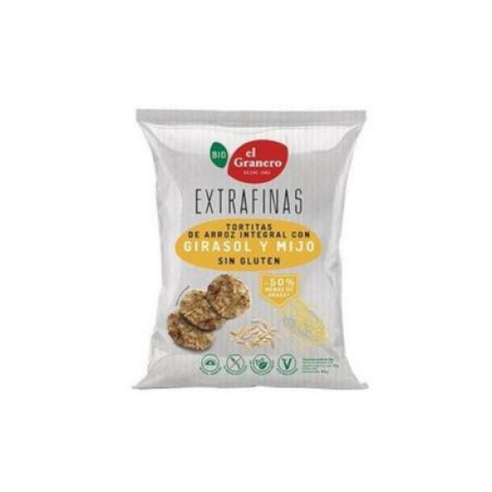 ElGranero ECO brown rice cakes, sunflower and millet 60gr - Cookies