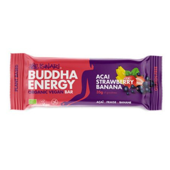 Barreta proteica Buddha Energy Vegana Açai i Maduixa 35gr Is - Cereals barretes i musli