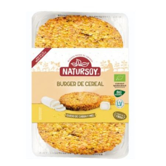 Hamburgers aux céréales Fromage de chèvre et miel 2 unis 200gr Natursoy - Protéines végétales