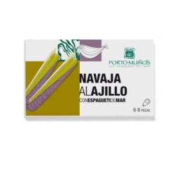 Navajas en el All con Espagueti de Mar 90g Porto Muños ECO