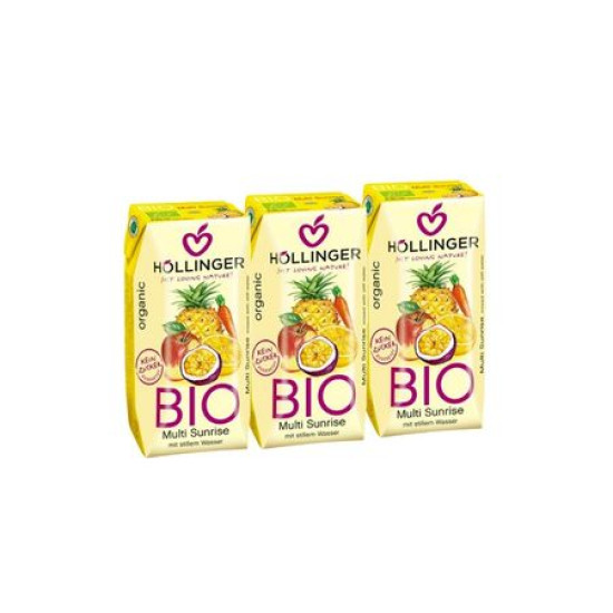 Minibrick Multi Sunrise Jus 3x200ml Hollinger ECO - Jus