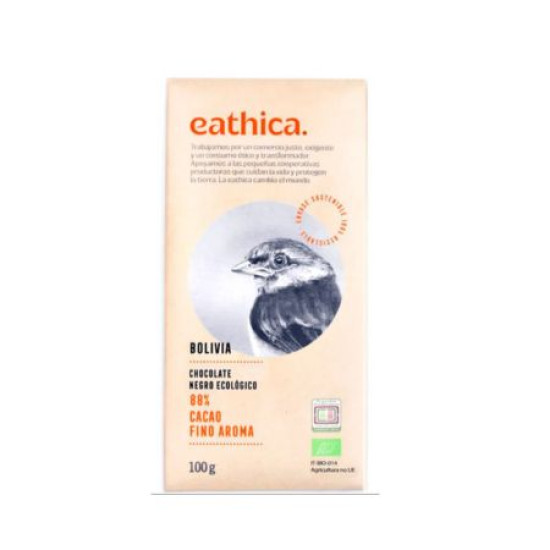 Chocolate 88% cocoa Bolivia 100gr Eathica ECO - Chocolate and Caramels