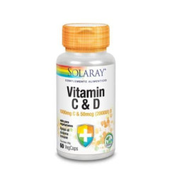 Vitamina C&D 1000mg 60caps Solaray