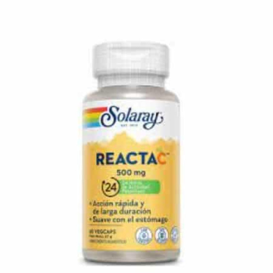 Reactac 500mg 60 Vegcap. Solaray - Vitaminas y minerales