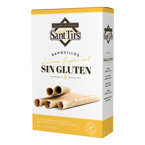 Neules Artesanales Sin Gluten 80g 10u Sant Tirs