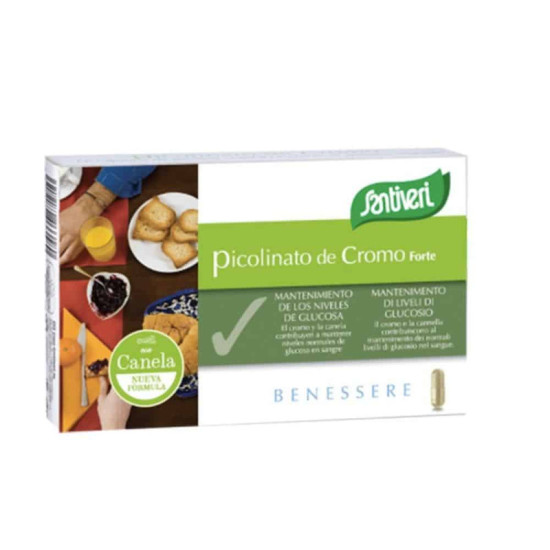 Picolinato de Cromo Forte 40cap 18g Santiveri - Vitaminas y minerales