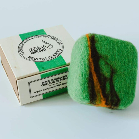 Jabón Esponja Àloe Vera I Bergamota Leche de Burra 115 G Alba Natura ECO - Cuidado Personal