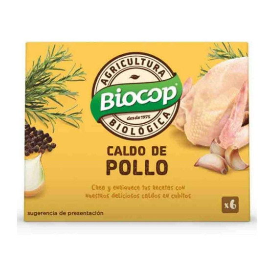 Caldo de Pollo Deshidratado 6x11gr Biocop ECO - Caldos y Cremas