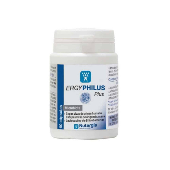 Ergyphilus plus 60cap Nutergia - Enzimas digestivas y probióticas