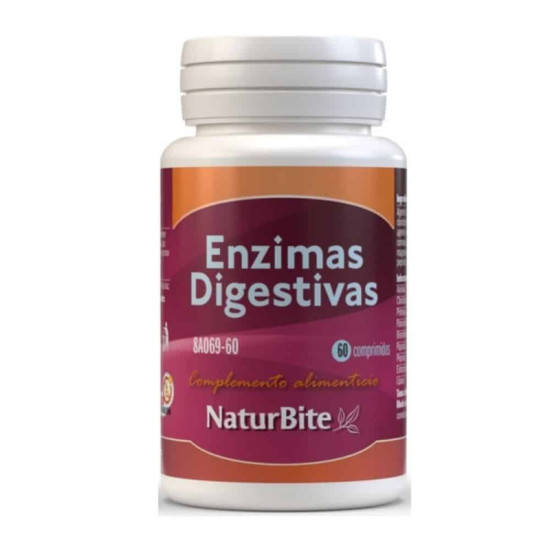 Enzymes digestives 60 comp. 32g NaturBite - Enzymes digestives et probiotiques