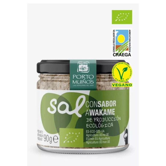 Salt with flavor in Wakame 90gr Porto Muiños ECO - Salt