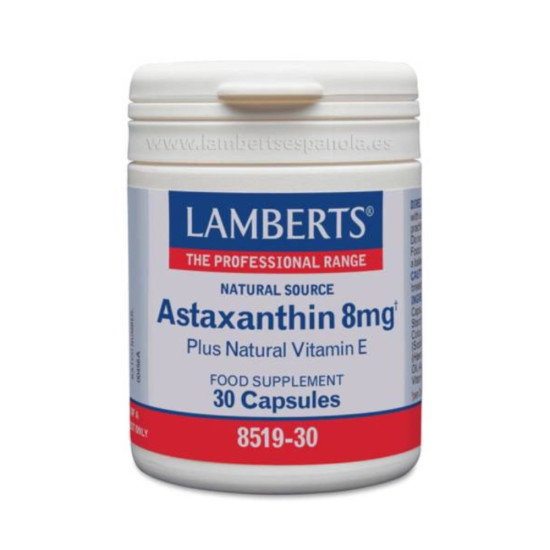 Astaxantina 8mg. amb vit. E 30 Cap Lamberts - Antioxidants