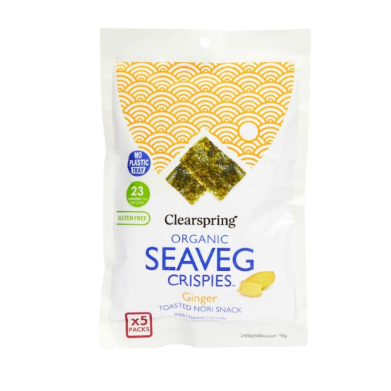 Snak Alga Nori Gingembre X5 Packs Clearspring ECO - Frutos secos