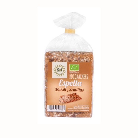 Crackers de espelta con Muesli y Semillas 200g Sol Natural ECO - Galletas