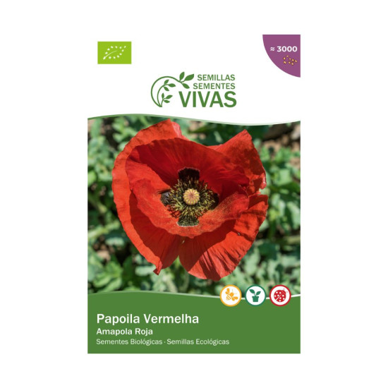 Graines de Pavot Rouge Sementes Vivas ECO - Graines