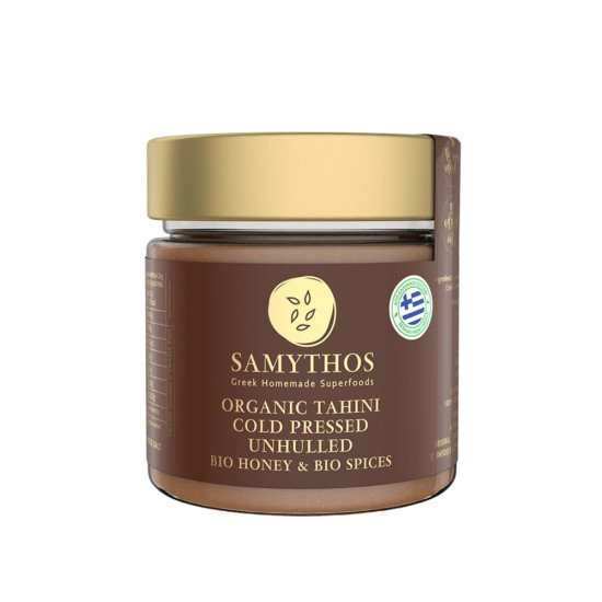 Organic wholemeal tahini with honey and spices 200gr Samythos ECO - Sauces