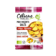 Mini galetes salades de romaní amb tomàquet sense gluten 100gr Céliane ECO