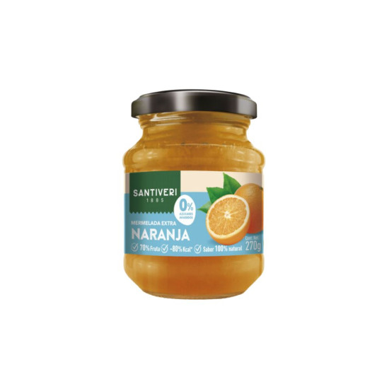 Mermelada Naranja 0% Azúcares Añadidos Santiveri - Compotas