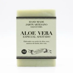 Jabón de Aloe Vera Especial Afeitado 90gr Salviavera