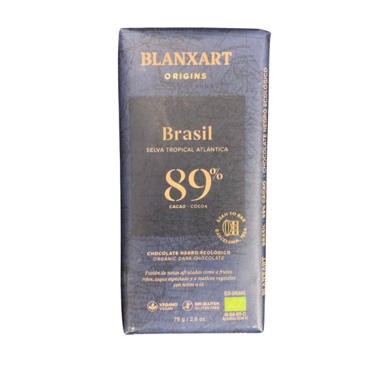 Xocolata Negra 89% Brasil 75g Blanxart ECO - Xocolata i Caramels