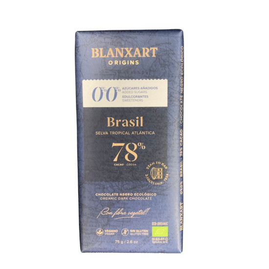 Dark Chocolate 78% Sugar Free 75g Blanxart ECO - Chocolate and Caramels